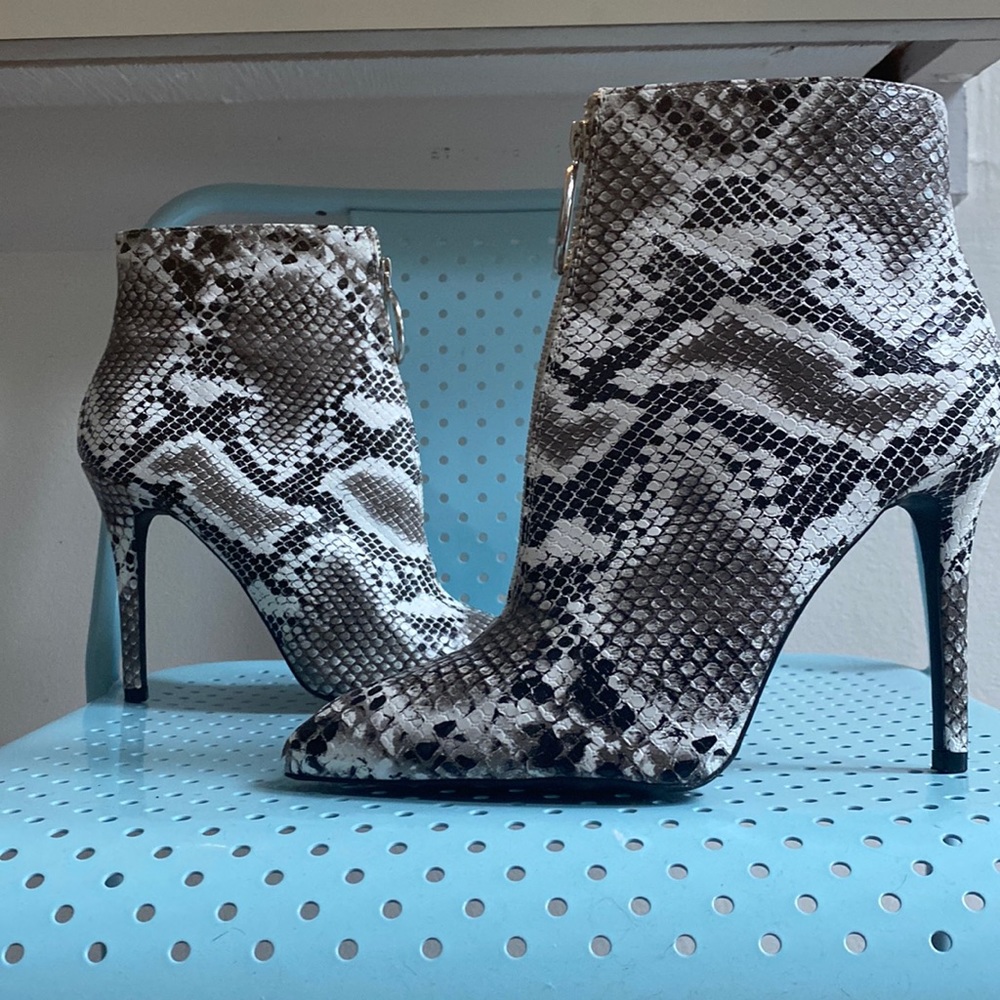 Venus snake skin faux ankle boot